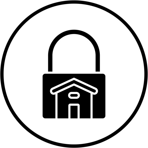Diseño vectorial Estilo del icono de bloqueo