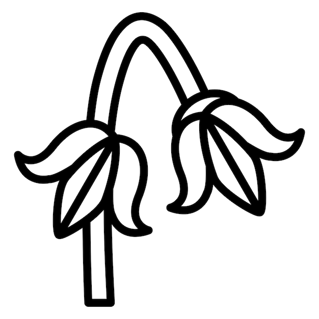 Diseño vectorial Estilo de icono de Bluebell
