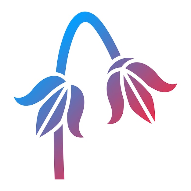 Diseño vectorial Estilo de icono de Bluebell