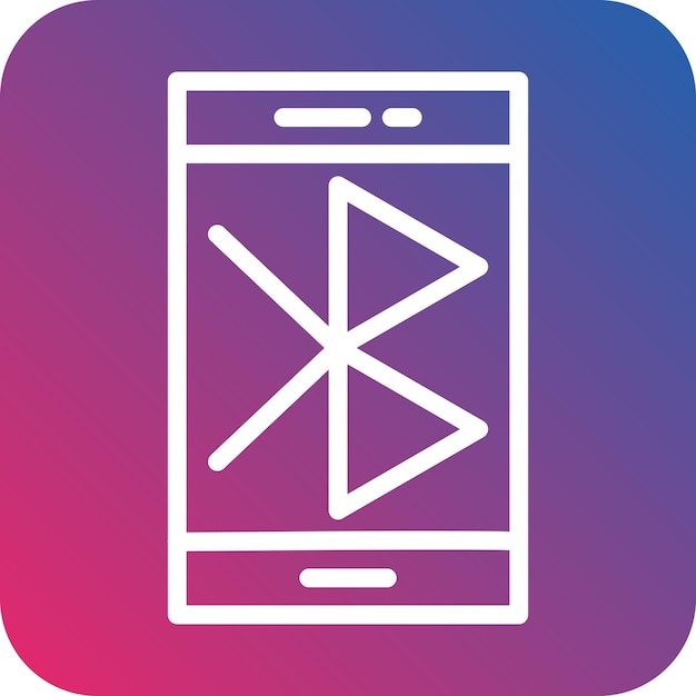 Diseño vectorial del estilo del icono Bluetooth