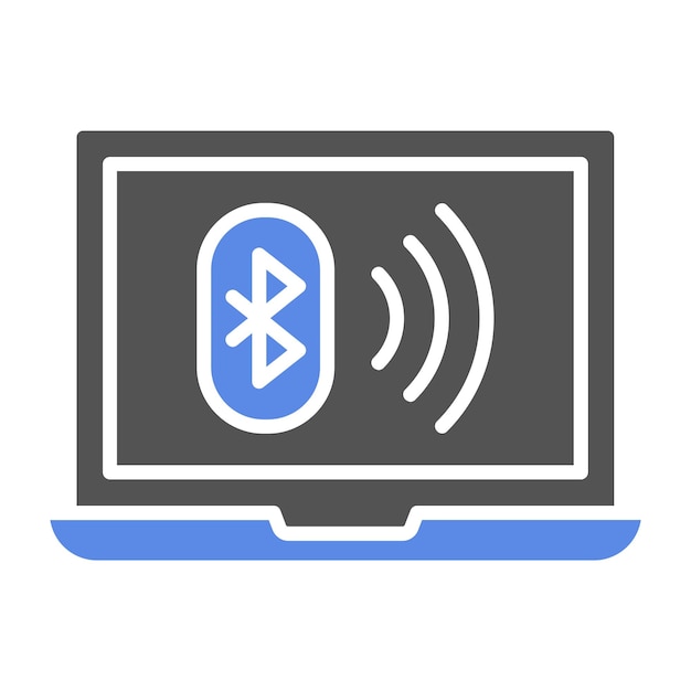 Diseño vectorial del estilo del icono Bluetooth