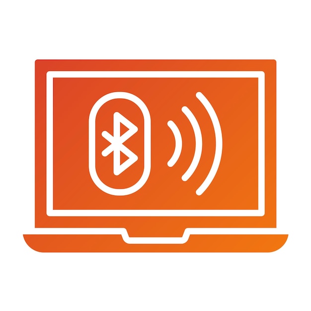 Diseño vectorial del estilo del icono Bluetooth