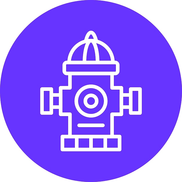 Diseño vectorial Estilo del icono de la boca de agua