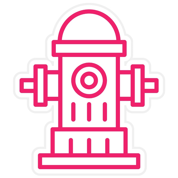 Diseño vectorial Estilo del icono de la boca de agua
