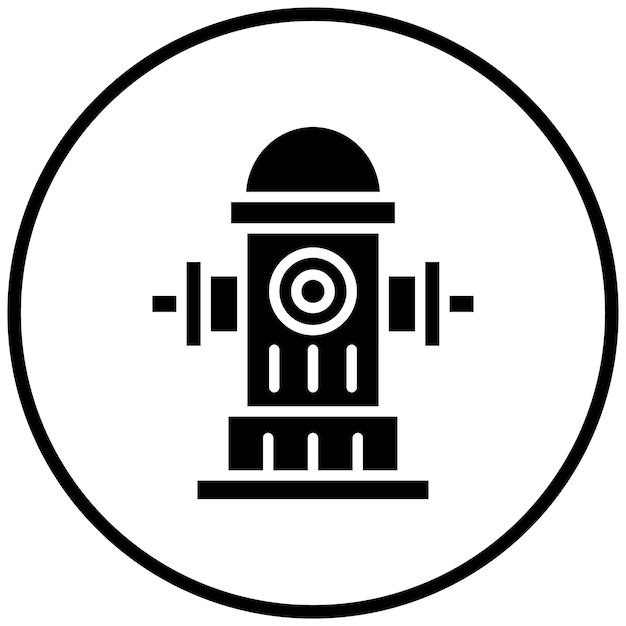 Diseño vectorial Estilo del icono de la boca de agua