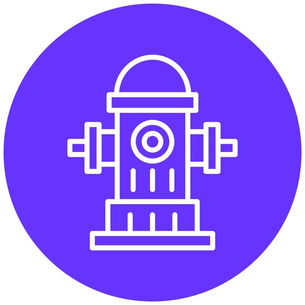 Diseño vectorial Estilo del icono de la boca de agua