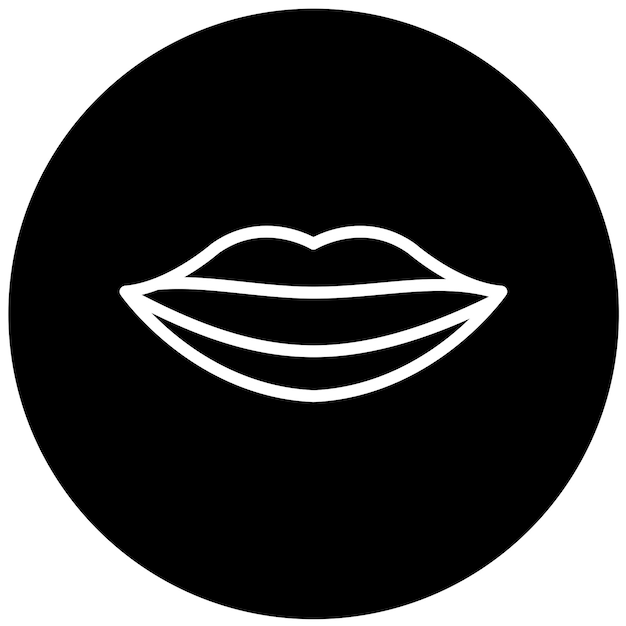 Diseño vectorial Estilo del icono de la boca