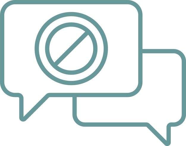 Diseño vectorial estilo de icono de boicot