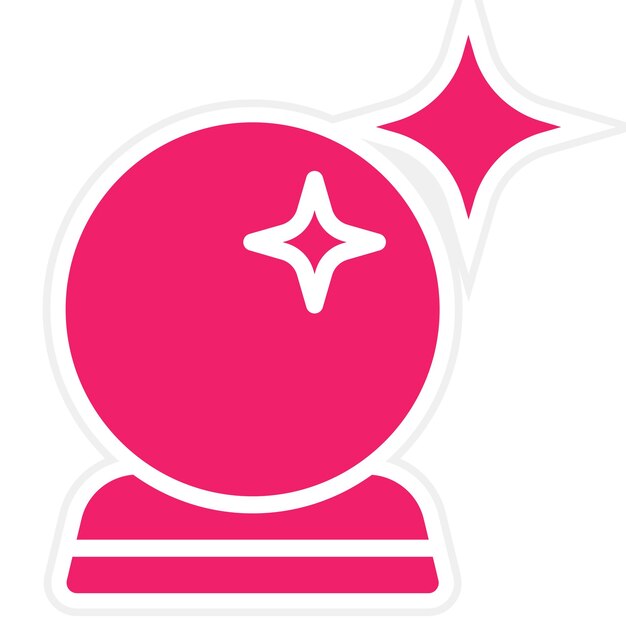 Diseño vectorial Estilo del icono de la bola de cristal