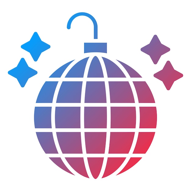 Diseño vectorial Estilo de icono de bola de discoteca