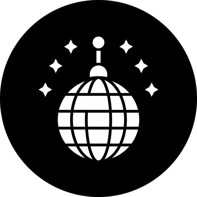 Diseño vectorial Estilo de icono de bola de discoteca