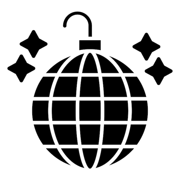 Diseño vectorial Estilo de icono de bola de discoteca