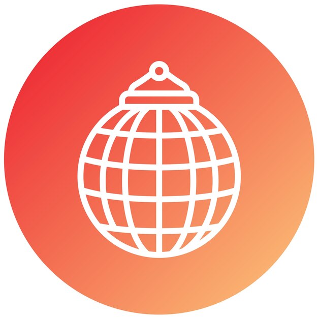 Diseño vectorial Estilo de icono de bola de discoteca