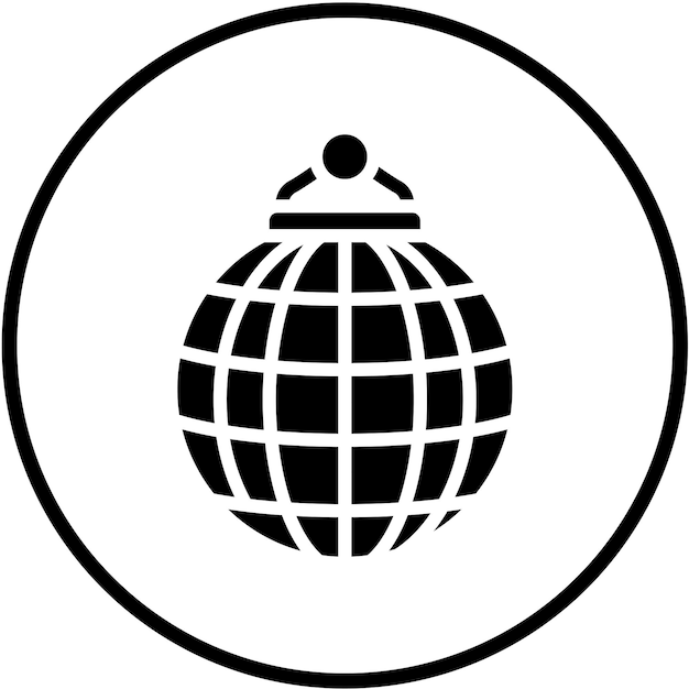 Diseño vectorial Estilo de icono de bola de discoteca