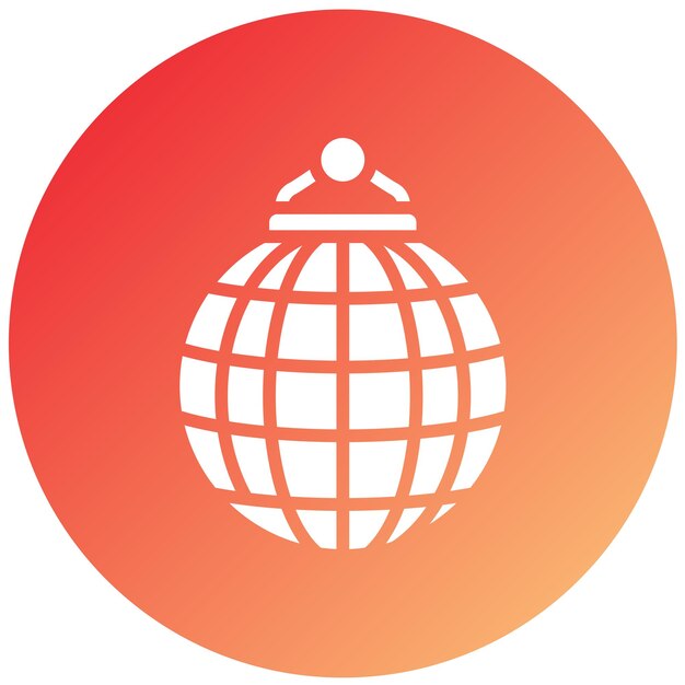 Diseño vectorial Estilo de icono de bola de discoteca