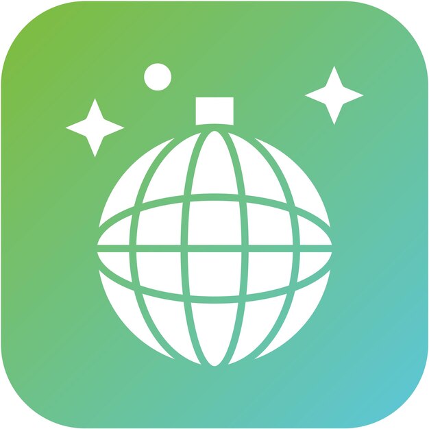 Diseño vectorial Estilo de icono de bola de discoteca