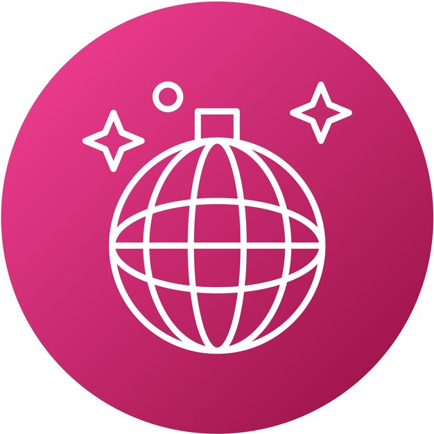 Diseño vectorial Estilo de icono de bola de discoteca