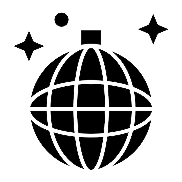 Diseño vectorial Estilo de icono de bola de discoteca