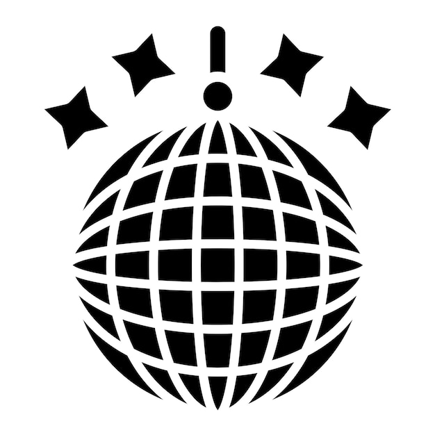 Diseño vectorial Estilo de icono de bola de discoteca