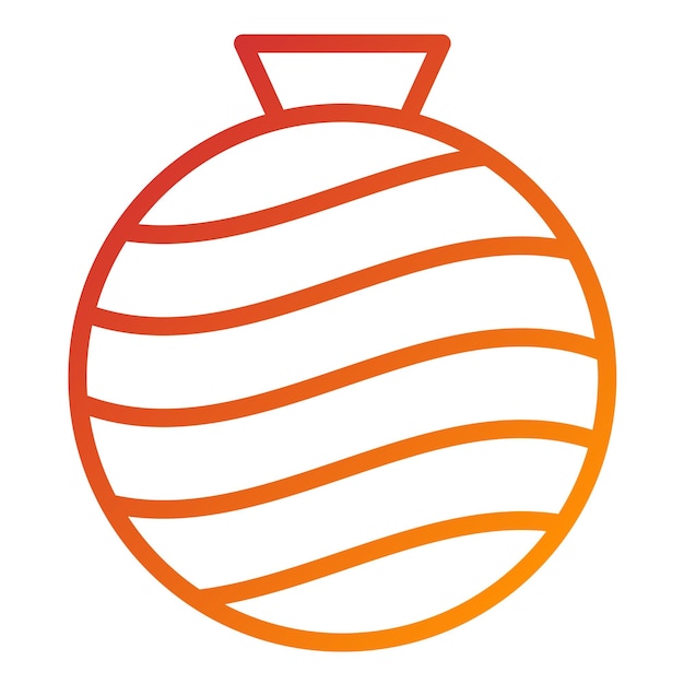 Diseño vectorial Estilo del icono de la bola de ejercicio