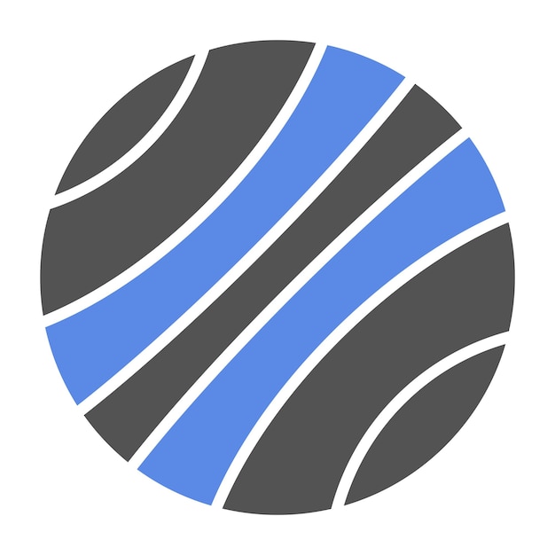 Diseño vectorial Estilo del icono de la bola de ejercicio