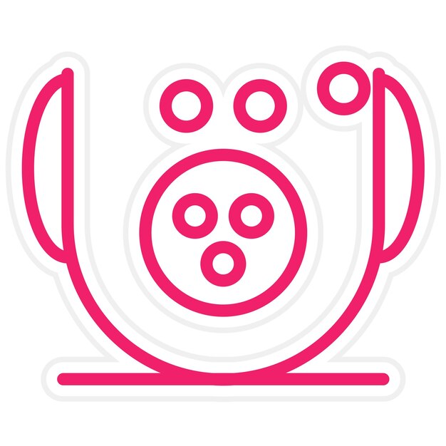 Diseño vectorial Estilo de icono de bola de esquí