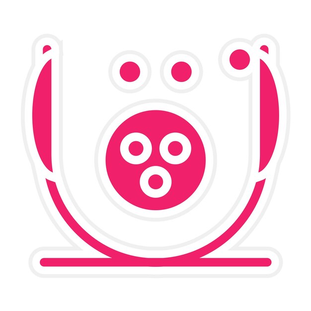Diseño vectorial Estilo de icono de bola de esquí