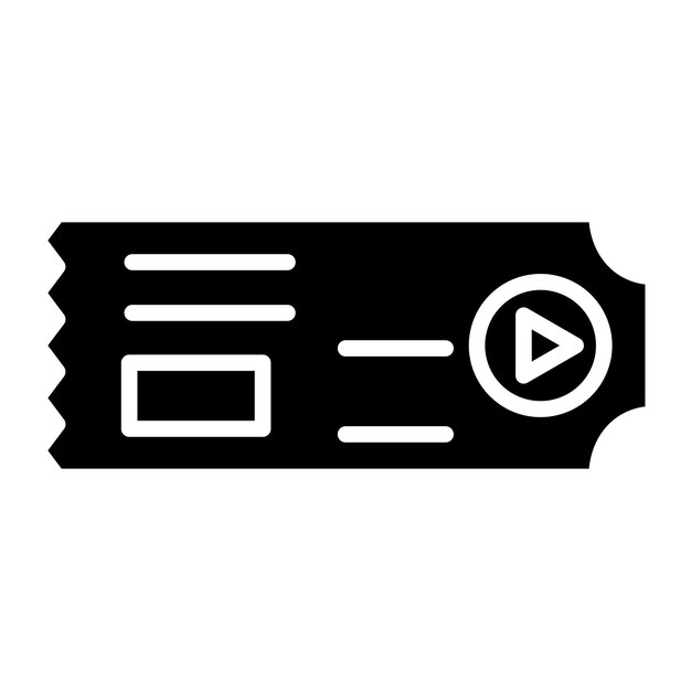 Diseño vectorial Estilo de icono de boleto de película