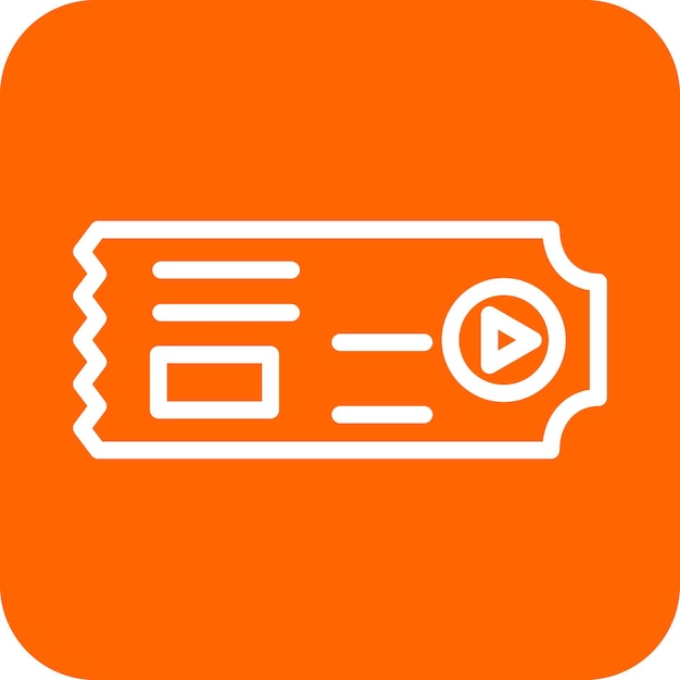 Diseño vectorial Estilo de icono de boleto de película