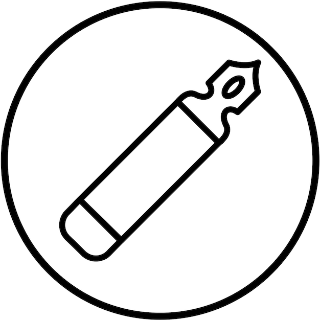 Diseño vectorial Estilo del icono del bolígrafo de tatuaje