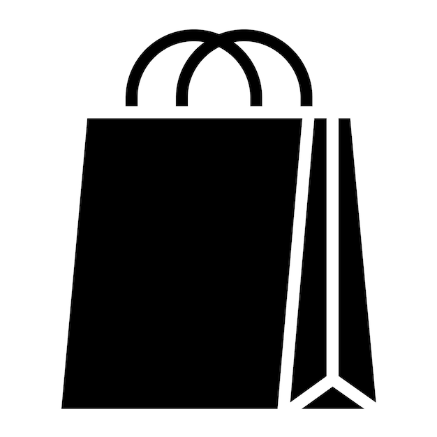 Diseño vectorial Estilo del icono de la bolsa de compras