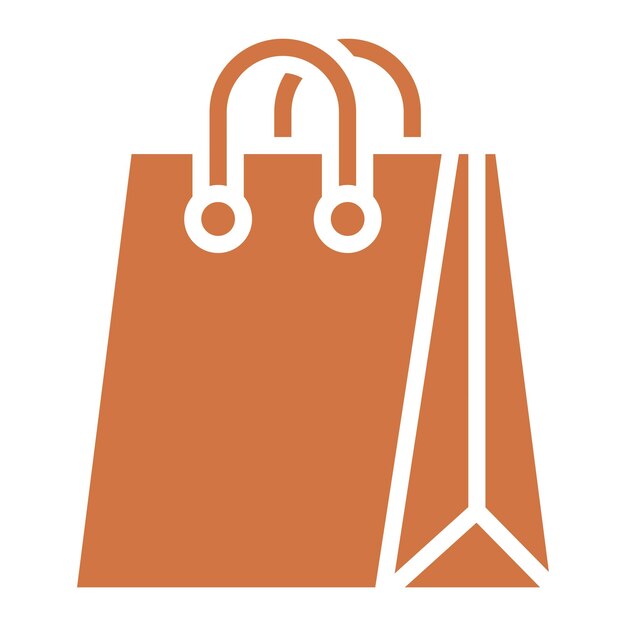 Diseño vectorial Estilo del icono de la bolsa de compras
