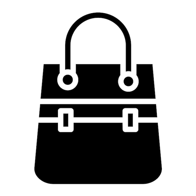 Diseño vectorial Estilo del icono de la bolsa de compras