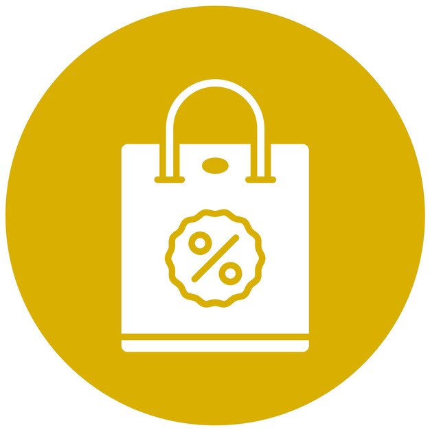 Diseño vectorial Estilo del icono de la bolsa de compras