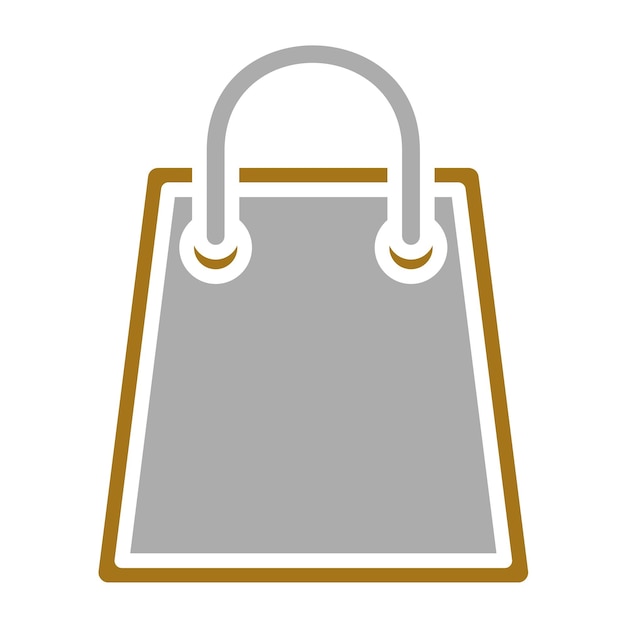 Diseño vectorial Estilo del icono de la bolsa de compras