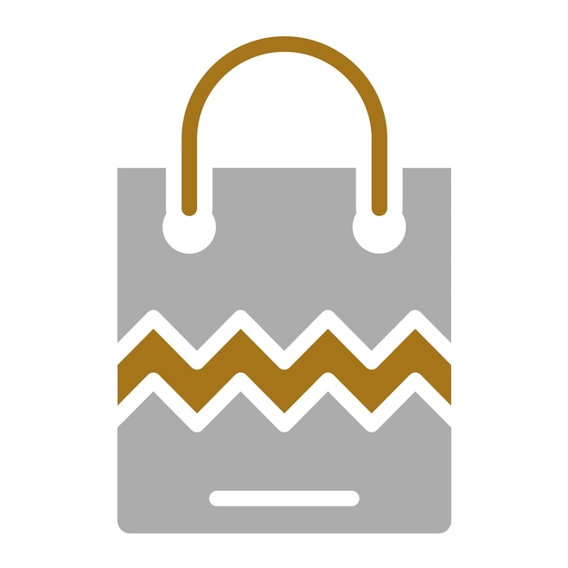 Diseño vectorial Estilo del icono de la bolsa de compras
