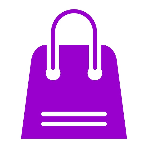Diseño vectorial Estilo del icono de la bolsa de compras