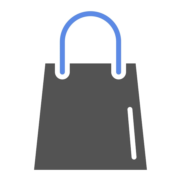 Diseño vectorial Estilo del icono de la bolsa de compras