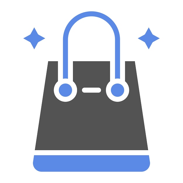 Diseño vectorial Estilo del icono de la bolsa de compras
