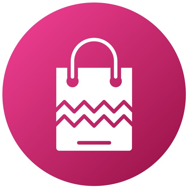 Diseño vectorial Estilo del icono de la bolsa de compras