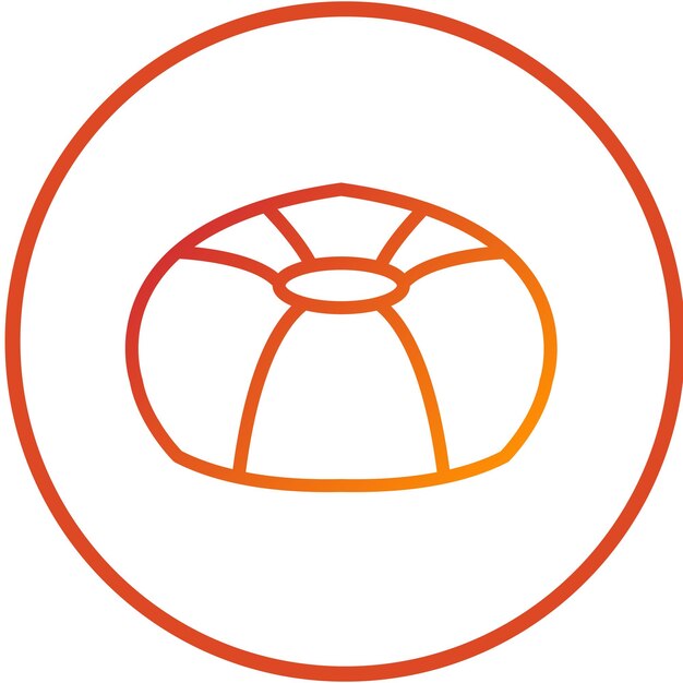 Diseño vectorial Estilo del icono de la bolsa de frijoles