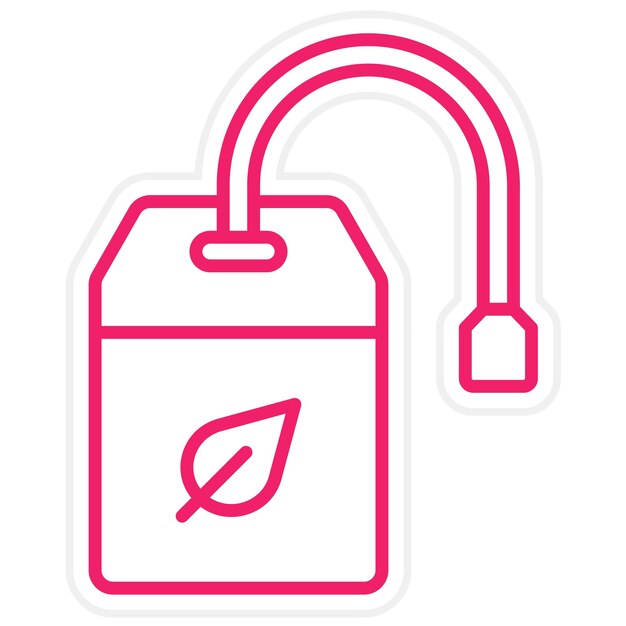 Diseño vectorial del estilo del icono de la bolsa de hierbas