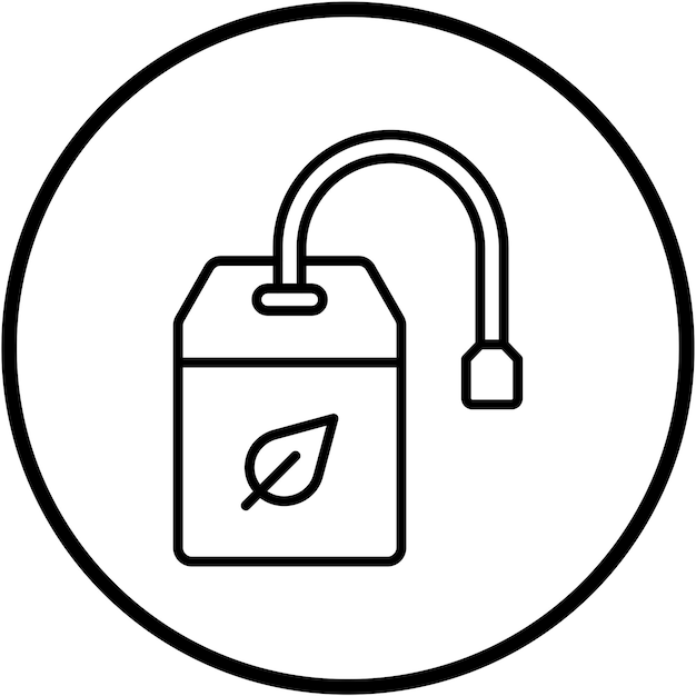 Diseño vectorial del estilo del icono de la bolsa de hierbas