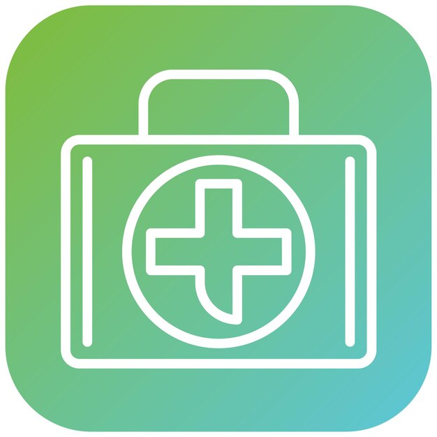 Diseño vectorial Estilo del icono de la bolsa de los médicos