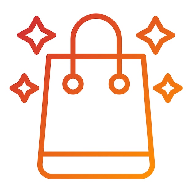 Diseño vectorial Estilo del icono de la bolsa de mercancías