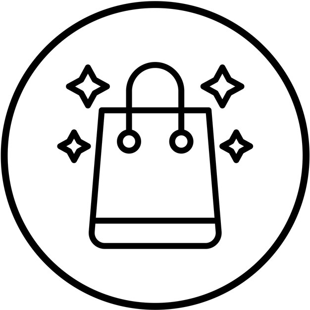 Diseño vectorial Estilo del icono de la bolsa de mercancías