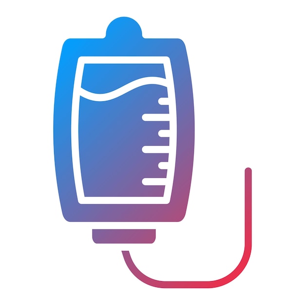 Diseño vectorial Estilo del icono de la bolsa de sangre
