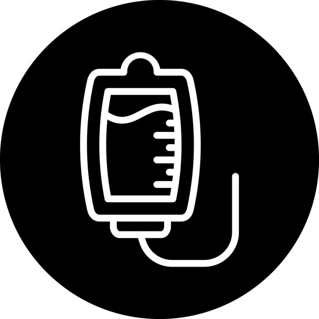 Diseño vectorial Estilo del icono de la bolsa de sangre