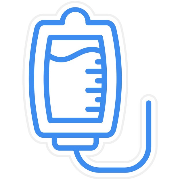 Diseño vectorial Estilo del icono de la bolsa de sangre