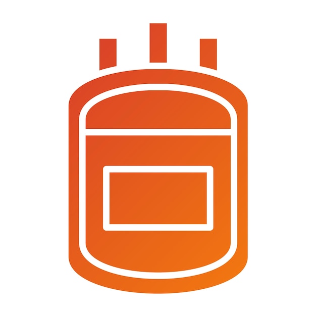 Diseño vectorial Estilo del icono de la bolsa de sangre